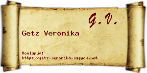 Getz Veronika névjegykártya